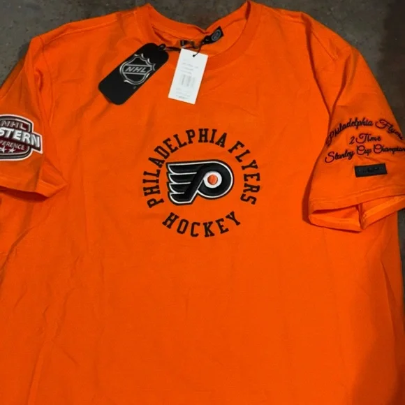 Philadelphia Flyers Pro Standard NHL Hockey Shirt Embroidered Patches Mens Large - Picture 1 of 5
